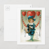 Cartes Pour Fêtes Annuelles Antique Valentine (Devant / Derrière)