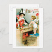 Cartes Pour Fêtes Annuelles Antique Valentine (Devant / Derrière)