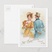 Cartes Pour Fêtes Annuelles Antique Valentine (Devant / Derrière)