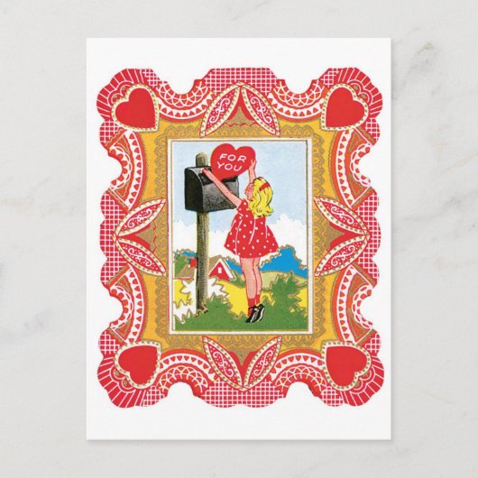 Cartes Pour Fêtes Annuelles Antique Valentine (Devant)