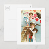 Cartes Pour Fêtes Annuelles Antique Valentine (Devant / Derrière)