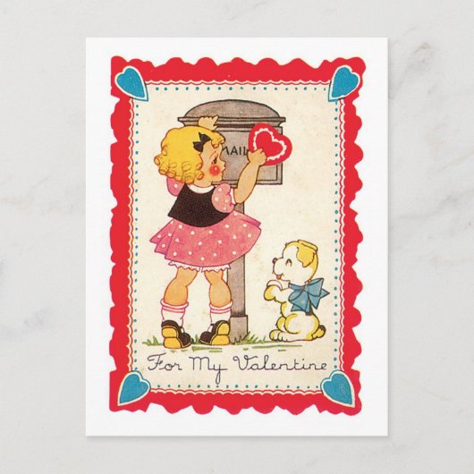 Cartes Pour Fêtes Annuelles Antique Valentine (Devant)