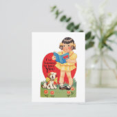 Cartes Pour Fêtes Annuelles Antique Valentine (Debout devant)