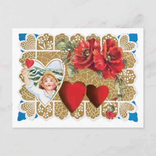 Cartes Pour Fêtes Annuelles Antique Valentine (Devant)