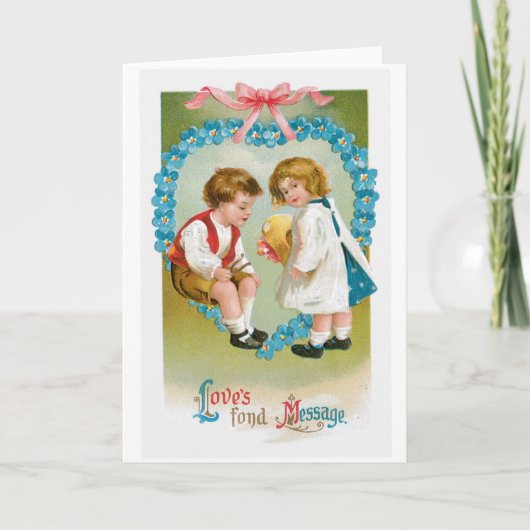Cartes Pour Fêtes Annuelles Antique Valentine (Devant)