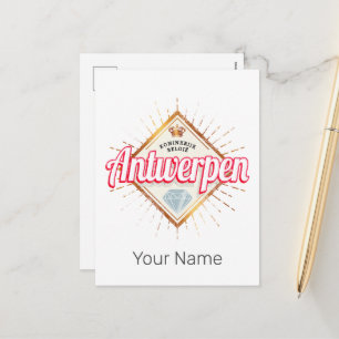 Cartes Pour Fêtes Annuelles Anvers Flanders Belgique Souvenir Vintage rétro