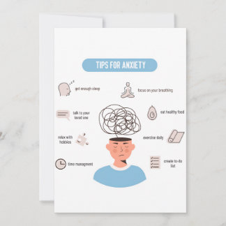 Cartes Pour Fêtes Annuelles Anxiety Tips Minimal Mental Health Art