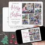 Cartes Pour Fêtes Annuelles Any Text 6 Photo Nous vous souhaitons un joyeux No<br><div class="desc">Envoyez des salutations joyeuses et partagez six de vos photos préférées avec une carte de vacances personnalisée. Tout le texte sur ce modèle est simple à personnaliser pour inclure n'importe quel libellé, comme Joyeux Fêtes, Joyeuses Fêtes, Fêtes de Nouvel An, etc. Le message qui dit "Nous vous souhaitons un joyeux...</div>
