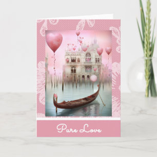 Cartes Pour Fêtes Annuelles *~* AP51 4 Love Boat Hearts Romantique Valentine