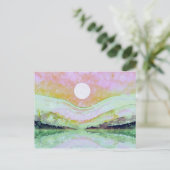 Cartes Pour Fêtes Annuelles *~* AP67 Pastel Peinture d'Art Abstrait Nature (Debout devant)