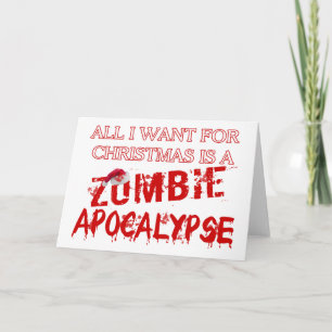 Cartes Pour Fêtes Annuelles Apocalypse de zombi de Noël