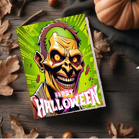 Cartes Pour Fêtes Annuelles Apocalypse zombie Halloween.