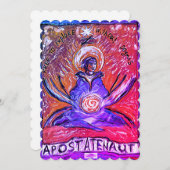 Cartes Pour Fêtes Annuelles Apostatenaut - explorer sans dogmes, violet (Devant / Derrière)