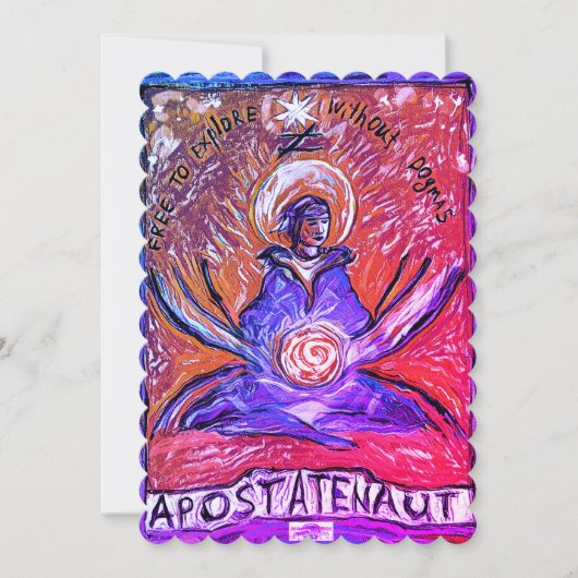 Cartes Pour Fêtes Annuelles Apostatenaut - explorer sans dogmes, violet (Devant)