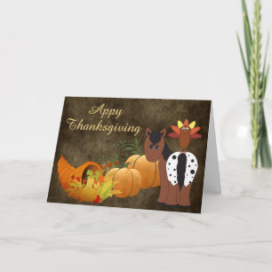 Cartes Pour Fêtes Annuelles Appaloosa de thanksgiving d'Appy et cheval de la