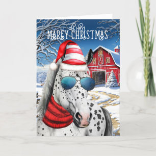 Cartes Pour Fêtes Annuelles Appaloosa Horse drôle MAREy Noël