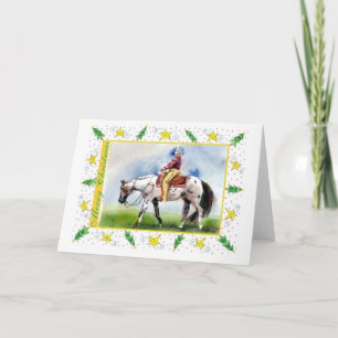 Cartes Pour Fêtes Annuelles Appaloosa Western Pleasasure Blank Christmas Card
