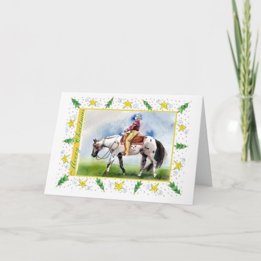 Cartes Pour Fêtes Annuelles Appaloosa Western Pleasasure Blank Christmas Card (Devant)