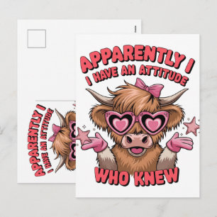 Cartes Pour Fêtes Annuelles Apparemment, j'ai une attitude - Conception de vac