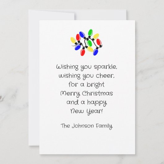 Cartes Pour Fêtes Annuelles Appartement Joyeux et Lumineux (Dos)