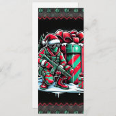 Cartes Pour Fêtes Annuelles Appel à Duty Shooter Gamer Boy Christmas Card (Devant / Derrière)