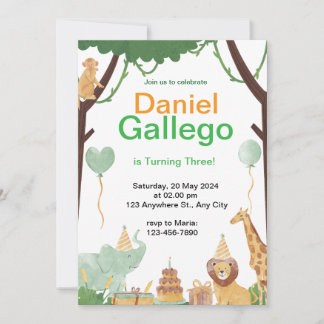 Cartes Pour Fêtes Annuelles Appel aux animaux Pour célébrer un anniversaire