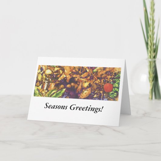 Cartes Pour Fêtes Annuelles Apple rouge dans le jardin (Devant)