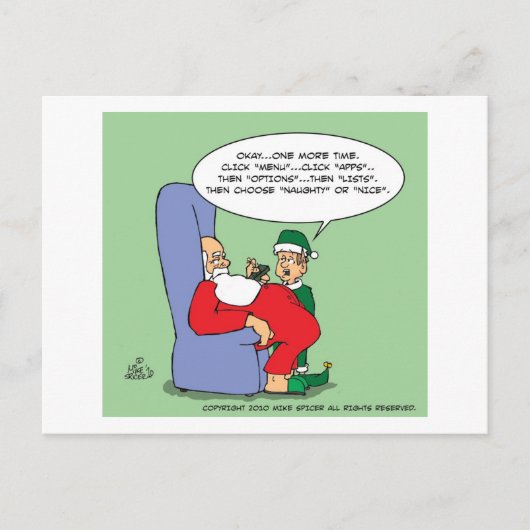 Cartes Pour Fêtes Annuelles Applications père Noël (Devant)