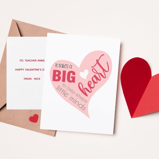 Cartes Pour Fêtes Annuelles Appréciation de l'enseignant Saint-Valentin