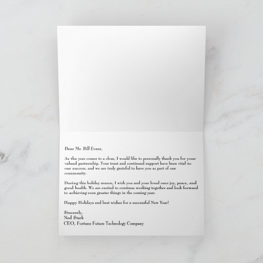 Cartes Pour Fêtes Annuelles Appréciation du client Nutcracker (Intérieur)