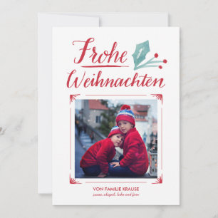 Cartes Pour Fêtes Annuelles Aquarell & Kalligraphie Frohe Weihnachten