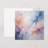 Cartes Pour Fêtes Annuelles Aquarelle Abstraite (Devant / Derrière)