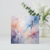 Cartes Pour Fêtes Annuelles Aquarelle Abstraite (Debout devant)