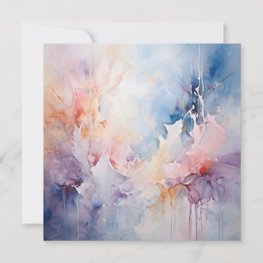 Cartes Pour Fêtes Annuelles Aquarelle Abstraite (Devant)