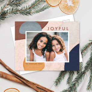 Cartes Pour Fêtes Annuelles Aquarelle Abstraite Formes peintes Boho Photo