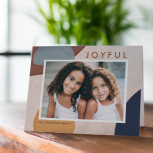 Cartes Pour Fêtes Annuelles Aquarelle Abstraite Formes peintes Boho Photo