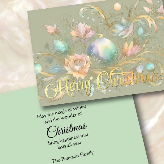 Cartes Pour Fêtes Annuelles Aquarelle Abstraite Pastel Design de Noël