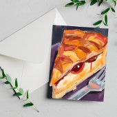 Cartes Pour Fêtes Annuelles Aquarelle Apple Pie Thanksgiving