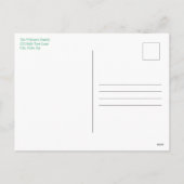 Cartes Pour Fêtes Annuelles Aquarelle Arbre de Noël Avec Neige Or (Dos)