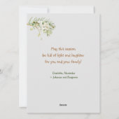 Cartes Pour Fêtes Annuelles Aquarelle Baies blanches Joyeuses (Dos)