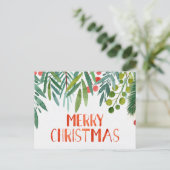 Cartes Pour Fêtes Annuelles Aquarelle Berry & Branch (Debout devant)