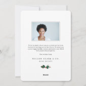 Cartes Pour Fêtes Annuelles Aquarelle blanche Festive Porte Globe des neiges (Dos)