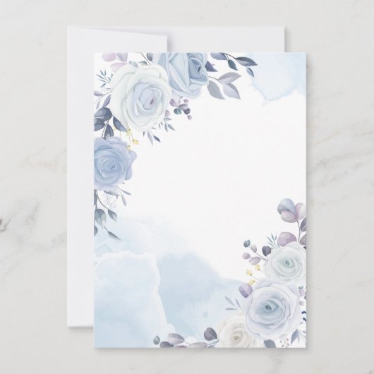 Cartes Pour Fêtes Annuelles Aquarelle Bleu Rose anniversaire (Devant)