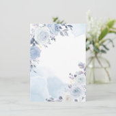 Cartes Pour Fêtes Annuelles Aquarelle Bleu Rose anniversaire (Debout devant)