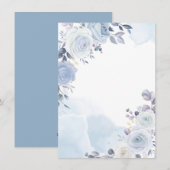 Cartes Pour Fêtes Annuelles Aquarelle Bleu Rose anniversaire (Devant / Derrière)