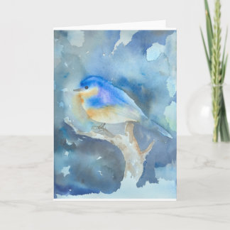 Cartes Pour Fêtes Annuelles Aquarelle Bluebird