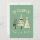 Cartes Pour Fêtes Annuelles Aquarelle Boho moderne joli Noël Tons Terre (Devant)