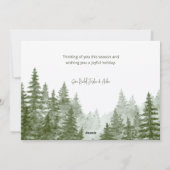 Cartes Pour Fêtes Annuelles Aquarelle Bois Calligraphie de Noël (Dos)