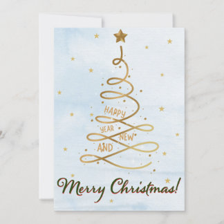 Cartes Pour Fêtes Annuelles Aquarelle botanique élégant Noël d'entreprise