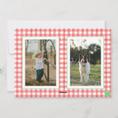 Cartes Pour Fêtes Annuelles Aquarelle Botte de Noël Monogramme Crest Photo (Dos)